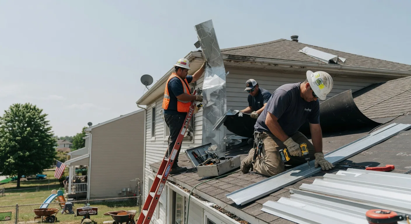 Storm Damage Metal Roof Repair in Prinsburg, MN